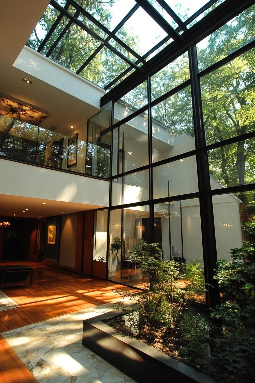 Glass-Walled Atrium Living Space - photo 4