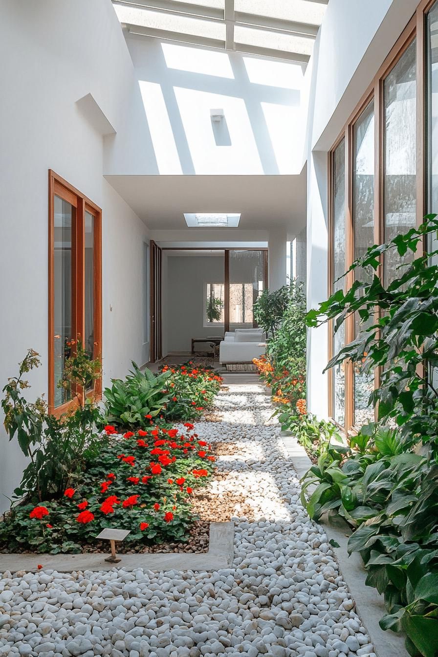 Bright Daytime Indoor Courtyard