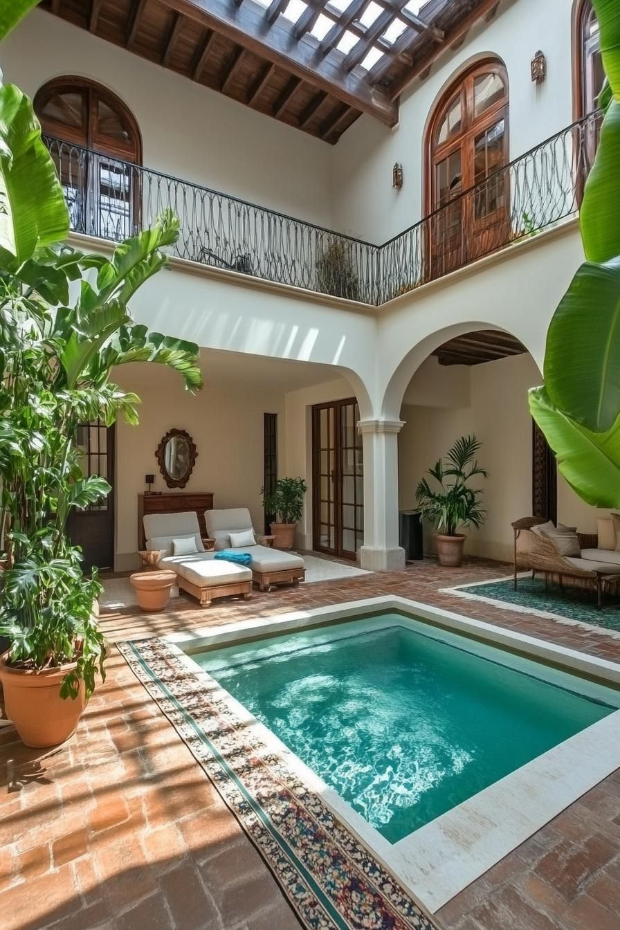Stylish Indoor Courtyard Retreat