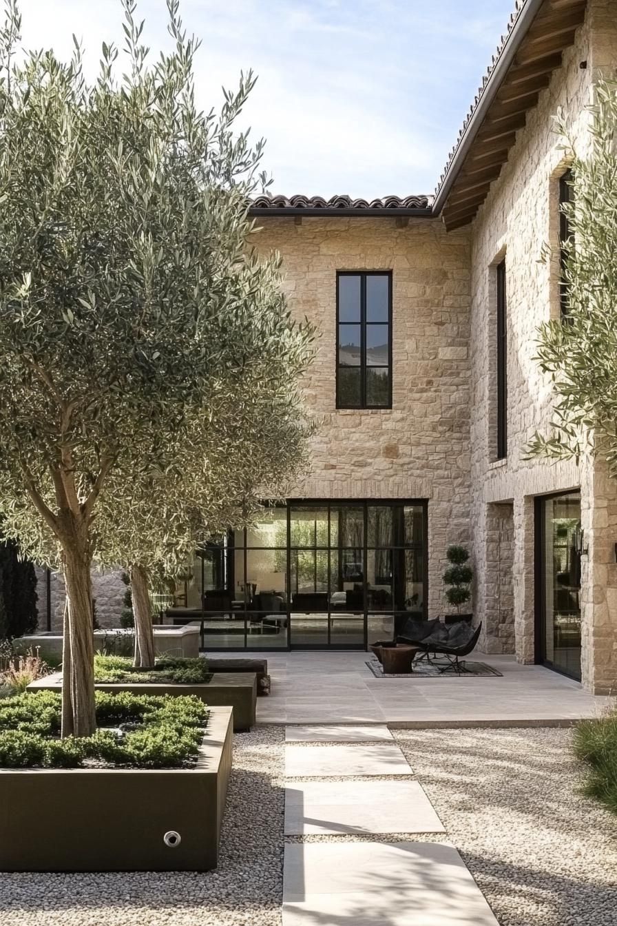 Courtyard Home Shaded by Olive Trees - photo 2