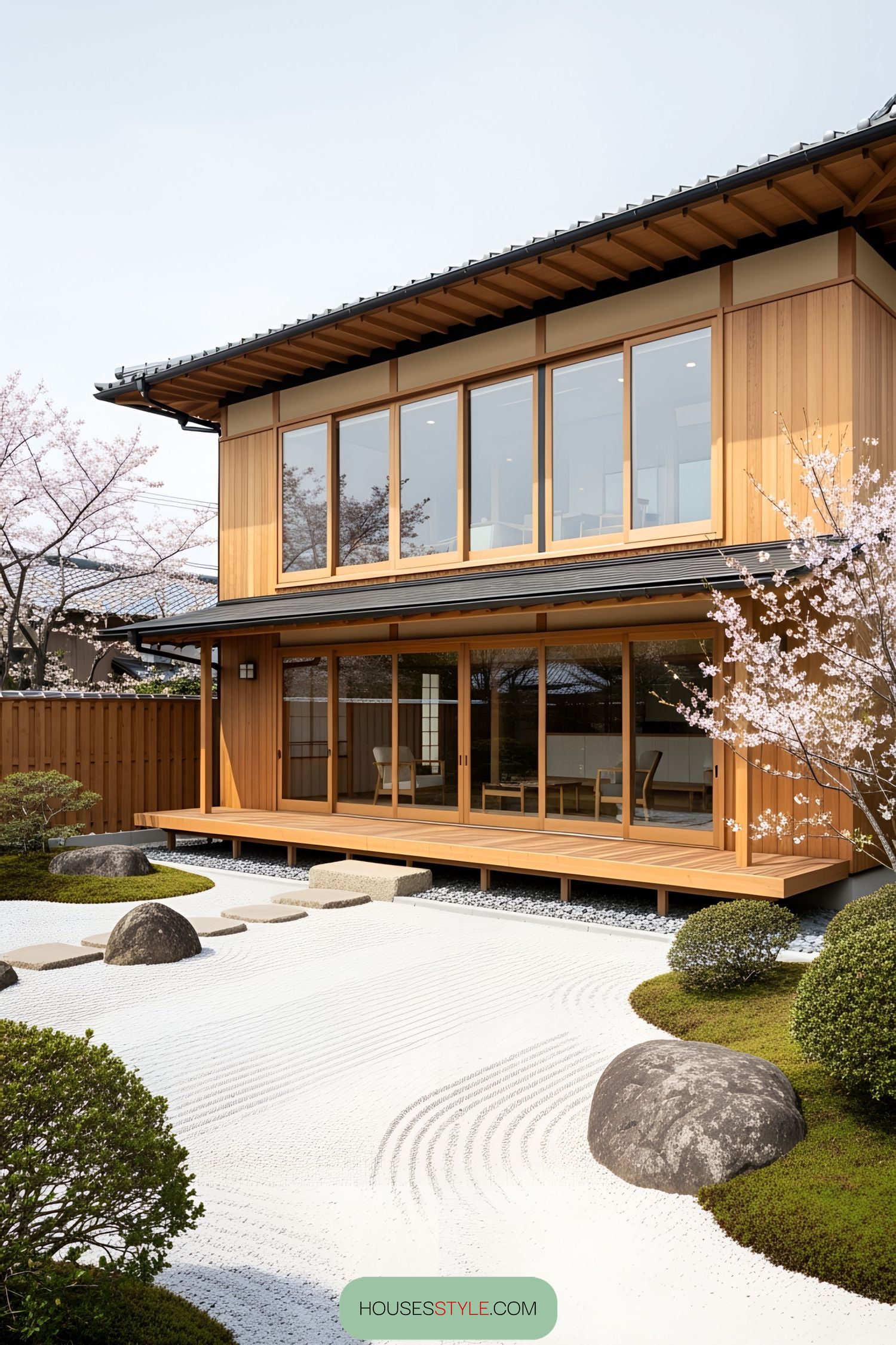 14. A Calm Home With Sakura Touches