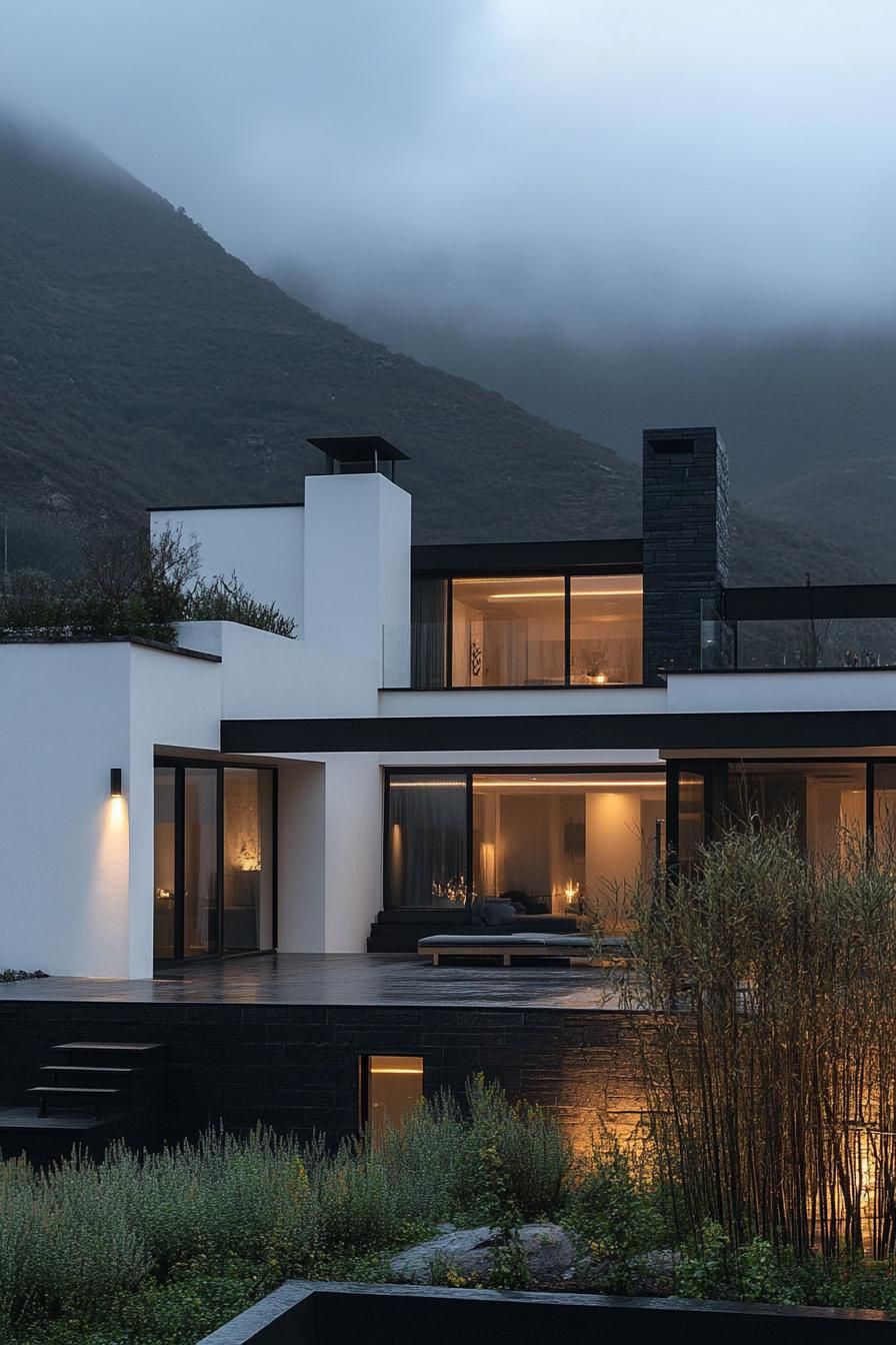 Neutral Tones With Black Metal Fixtures