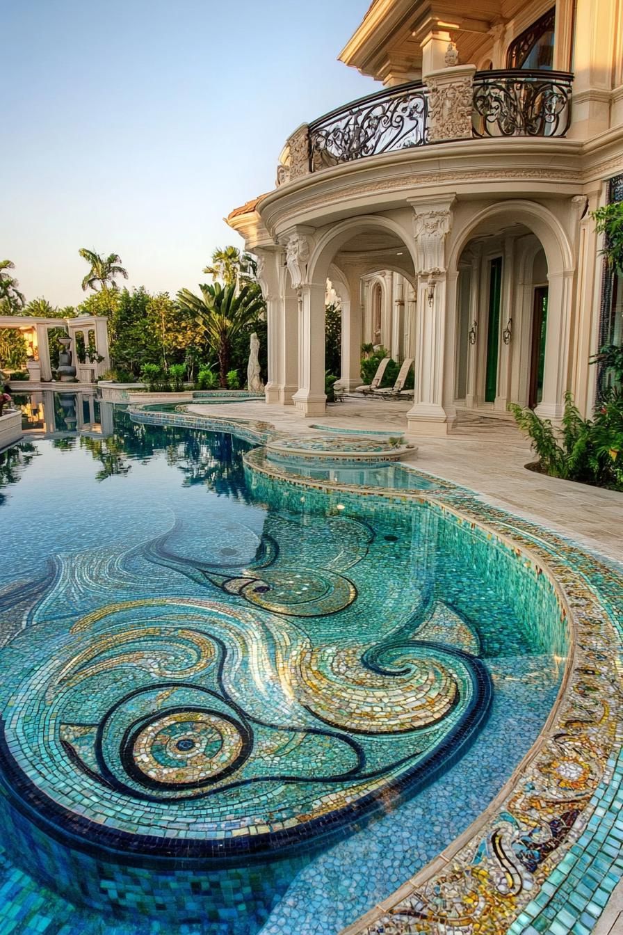 9) Custom Mosaic Floor Pool - photo 3