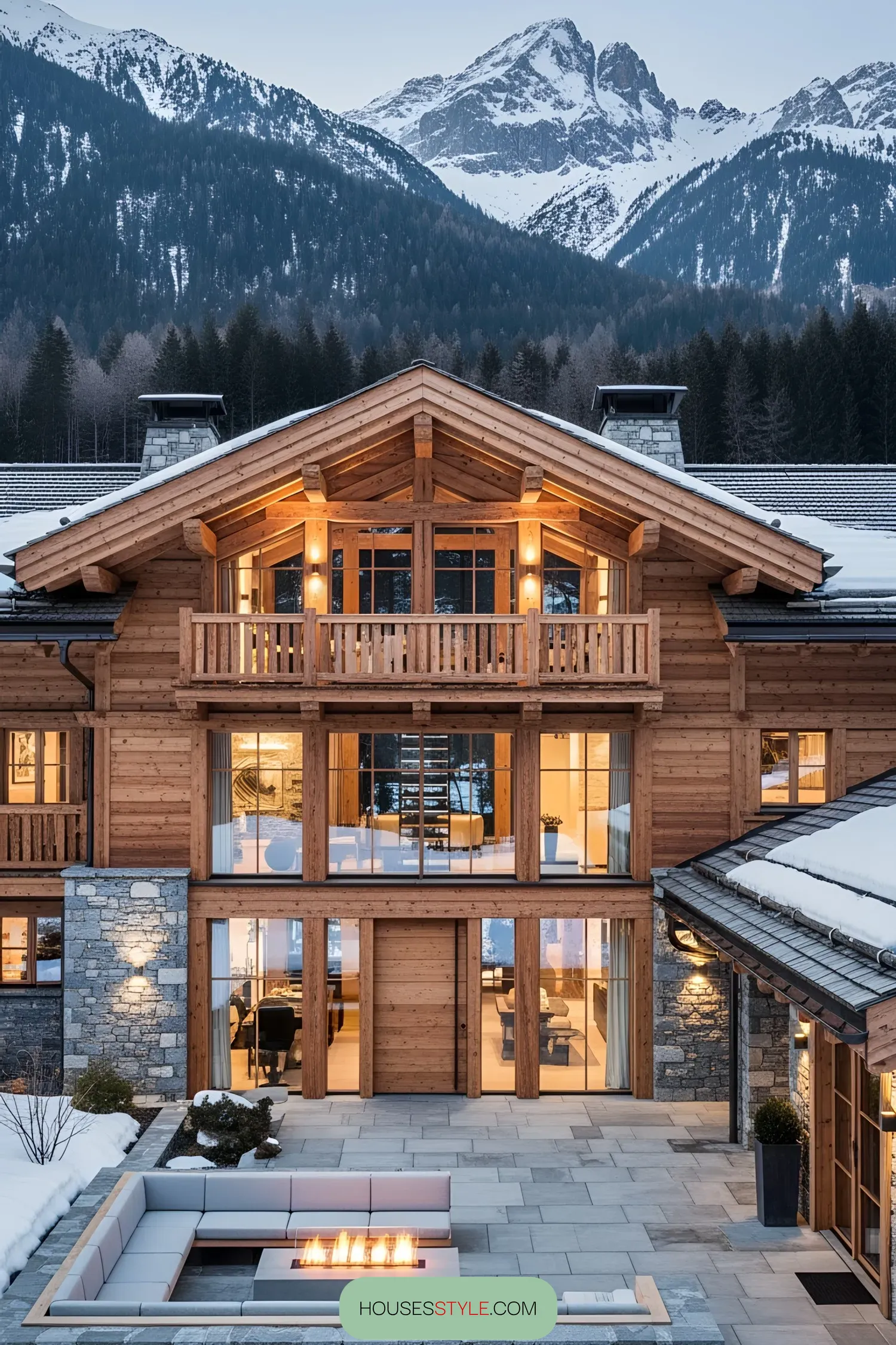 Timber Stories Inside a Snowy Chalet