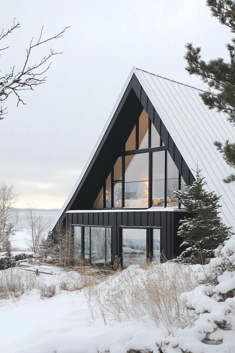 A Peaceful A-Frame Haven In Winter