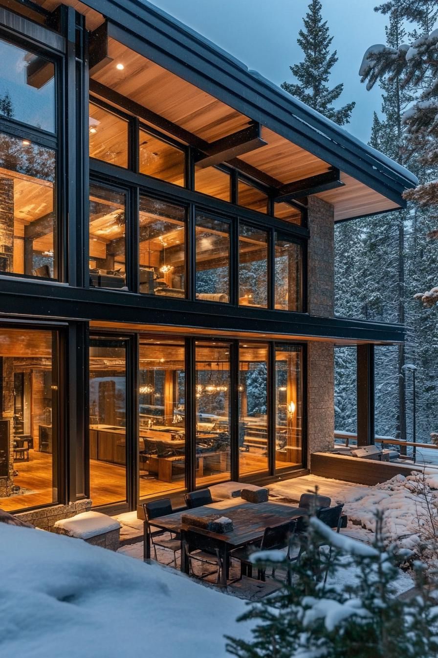 Forest-Filled Mountain Lodge Interior - photo 2