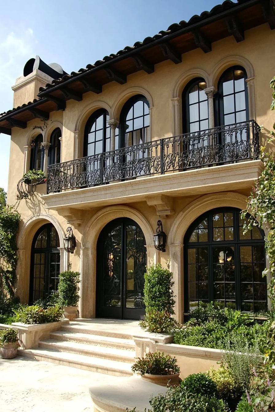 Arched Windows With Iron Balconies - photo 2
