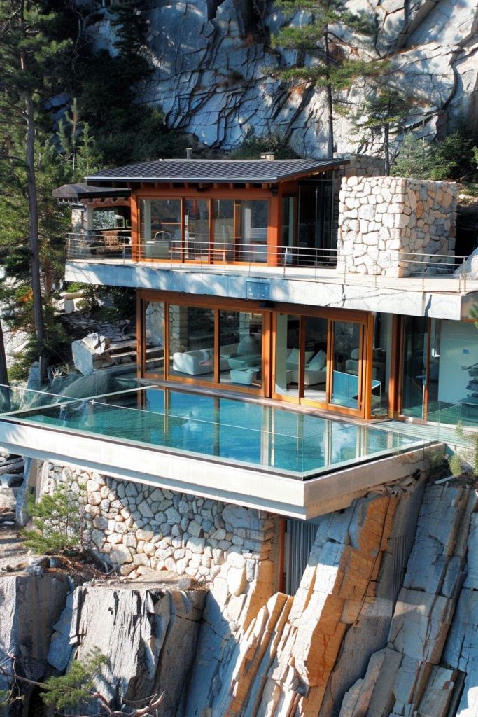 Glass-Bottom Pools Over Cliff Edges