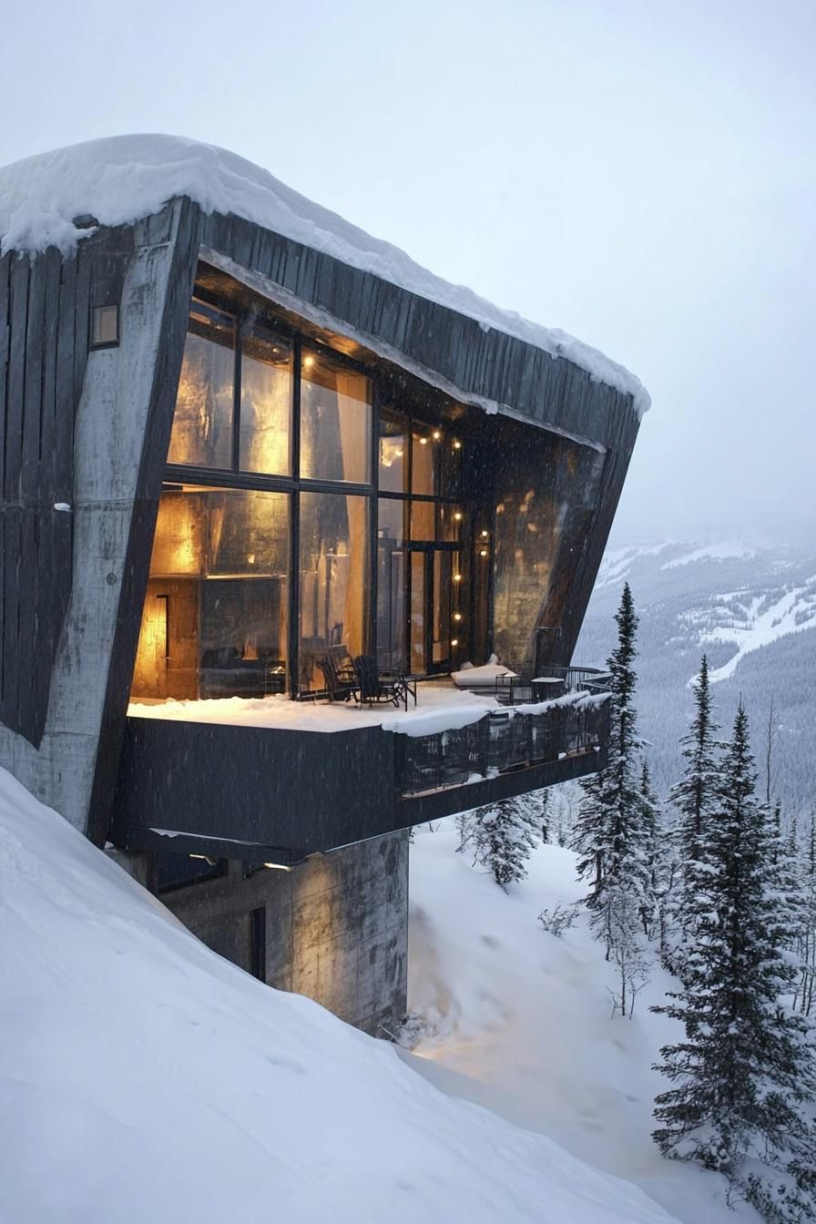 Steel and Concrete Home With Snow Roof - photo 2