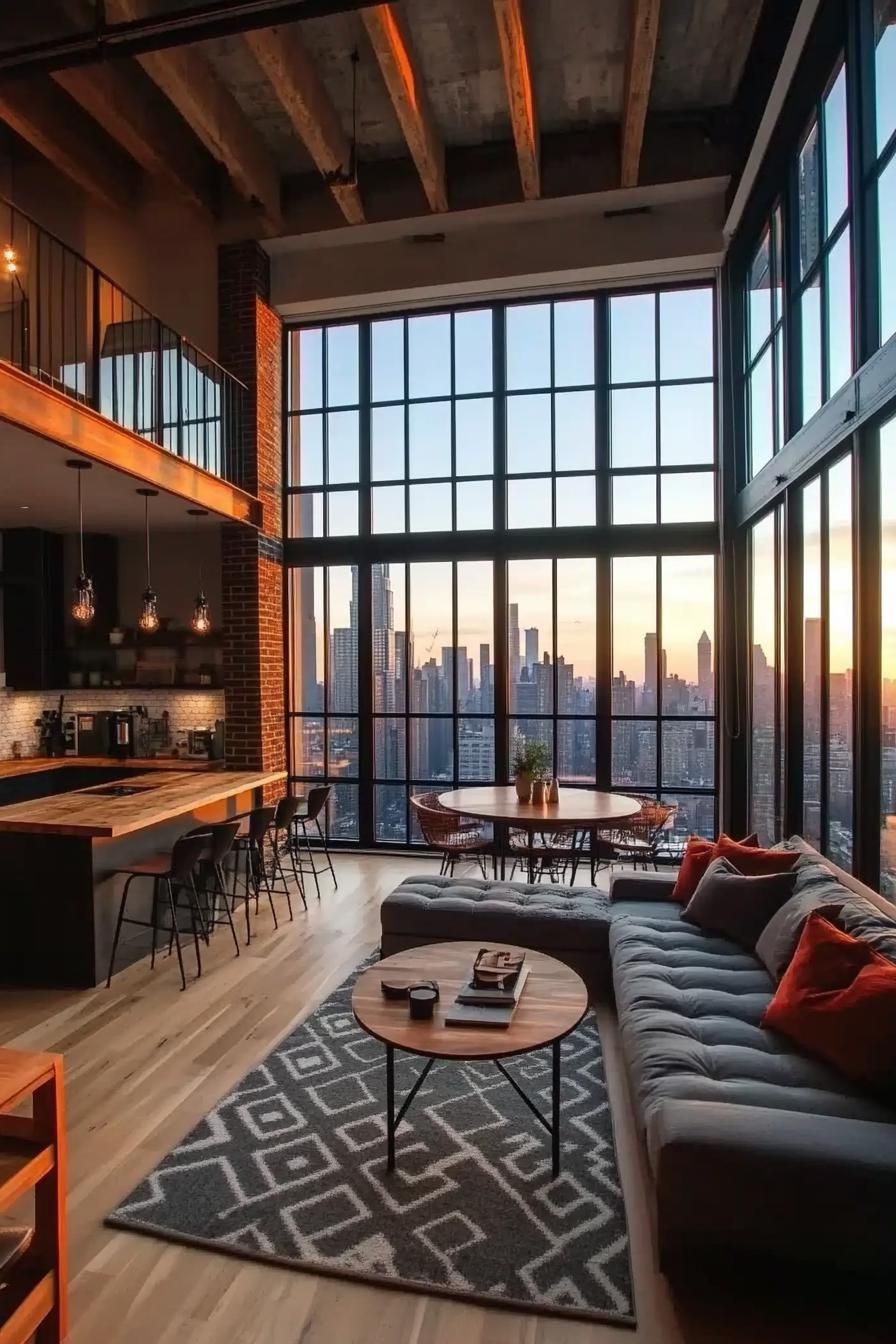 Loft Interiors With Floor-to-Ceiling Windows - photo 3
