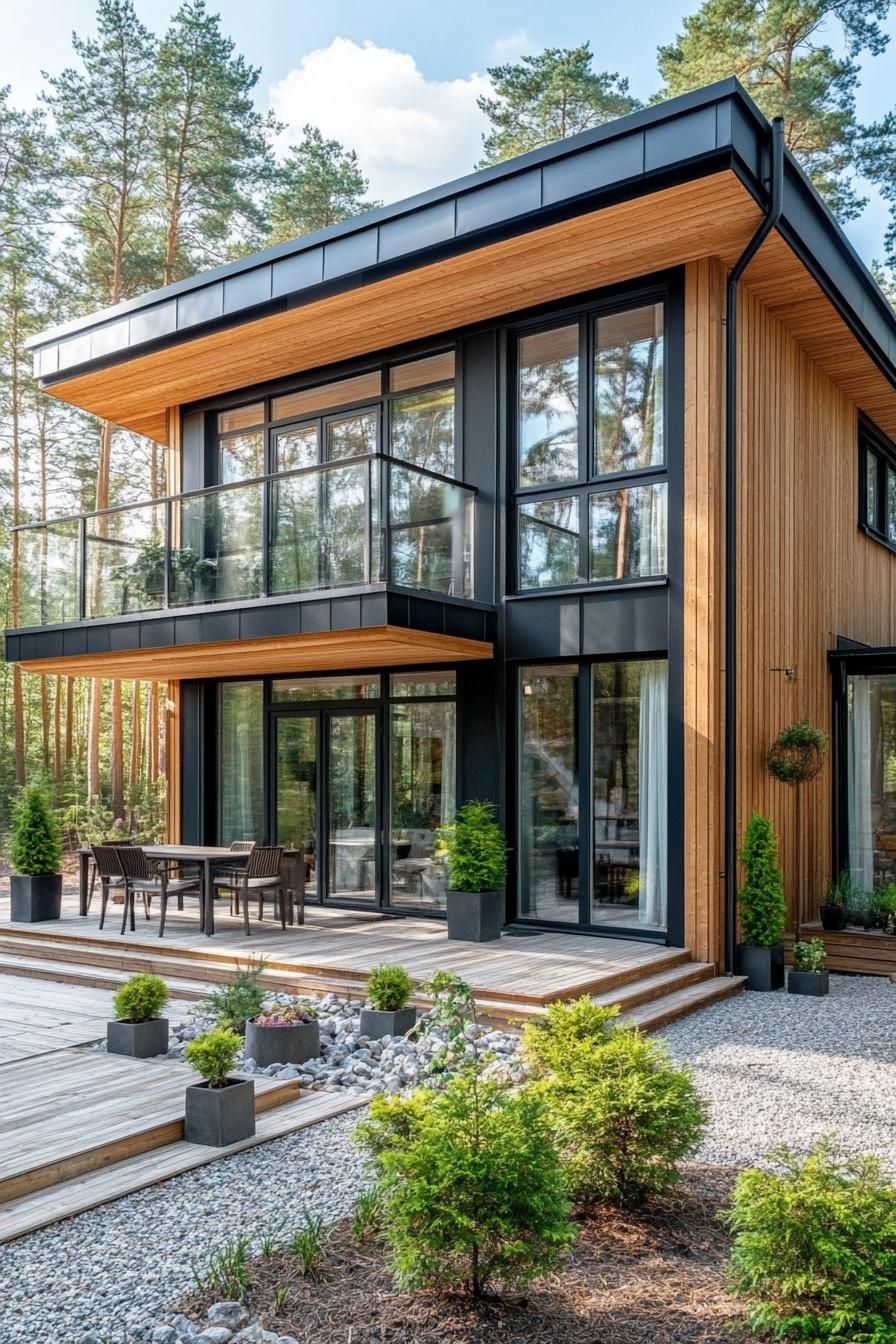 Wood and Glass Scandinavian Showstopper