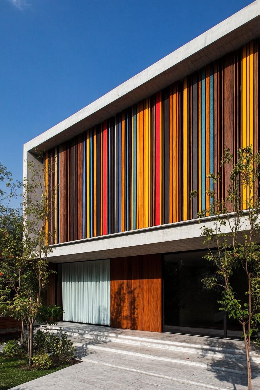 Vertical Wood Siding In Bright Colors - photo 3