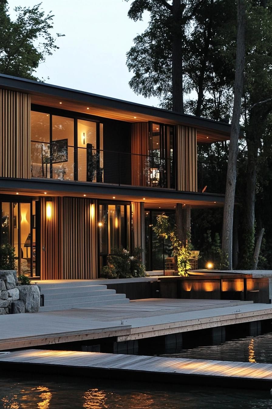 Vertical Wood Slat Wall Accents - photo 4