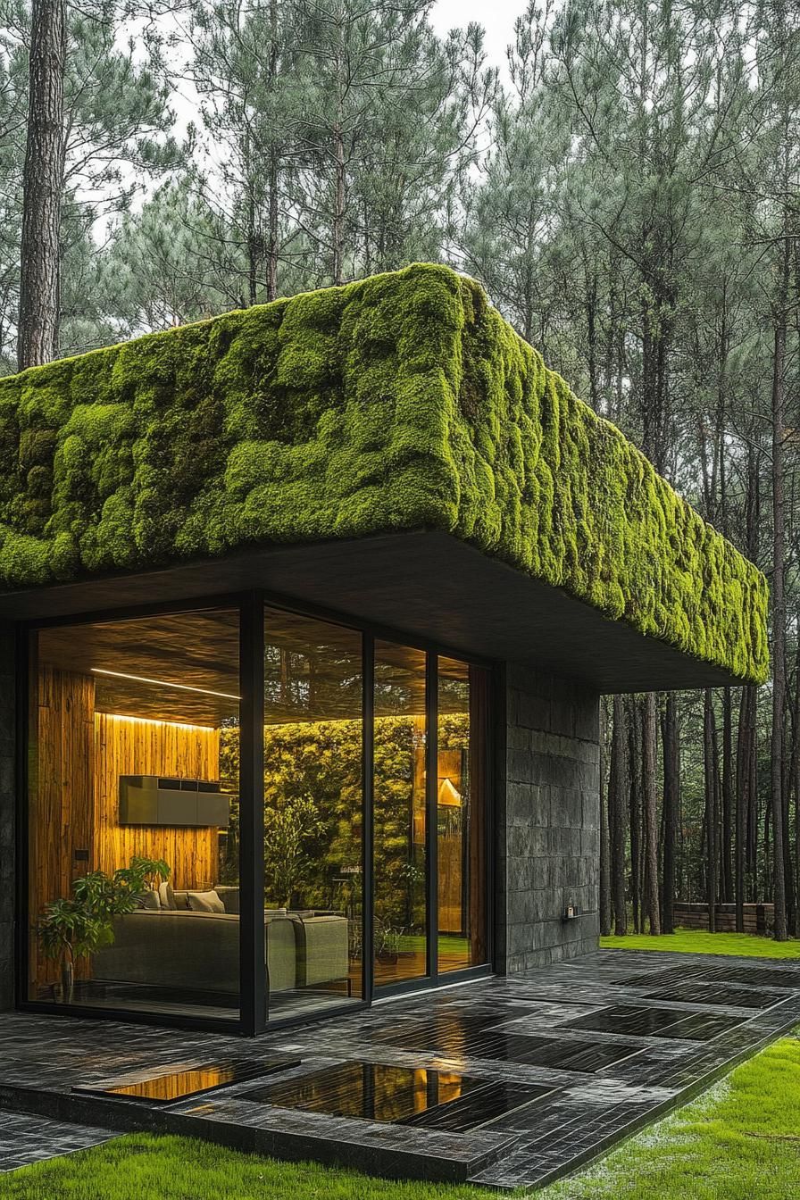Stone Cottage Wrapped In Moss