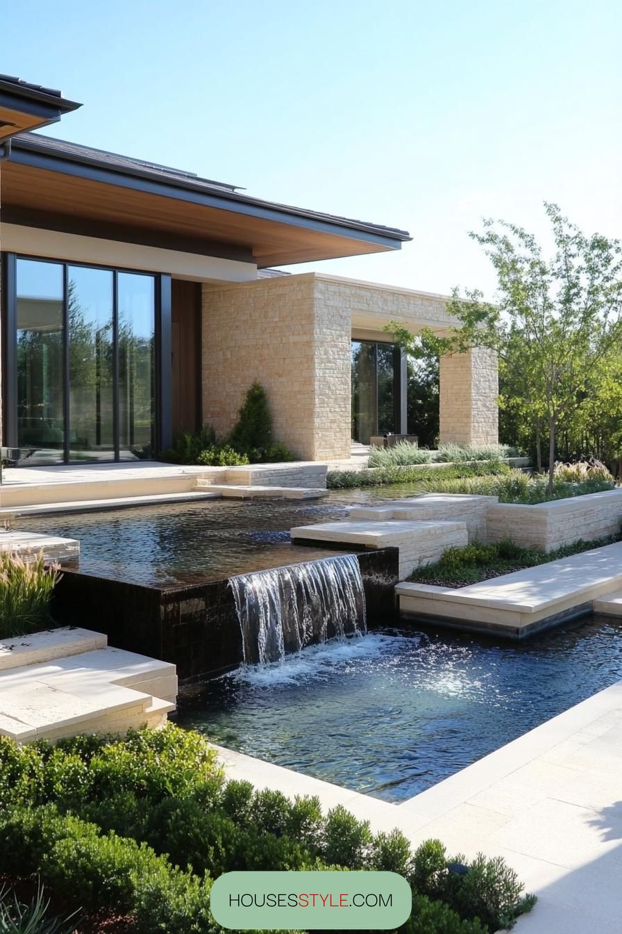 Pool Oasis With a Calming Waterfall - photo 4