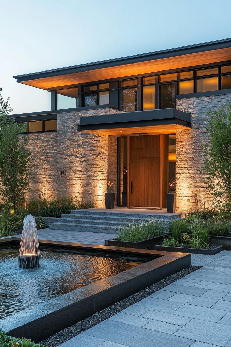 Stone Cladding and Entry Water Feature - photo 2
