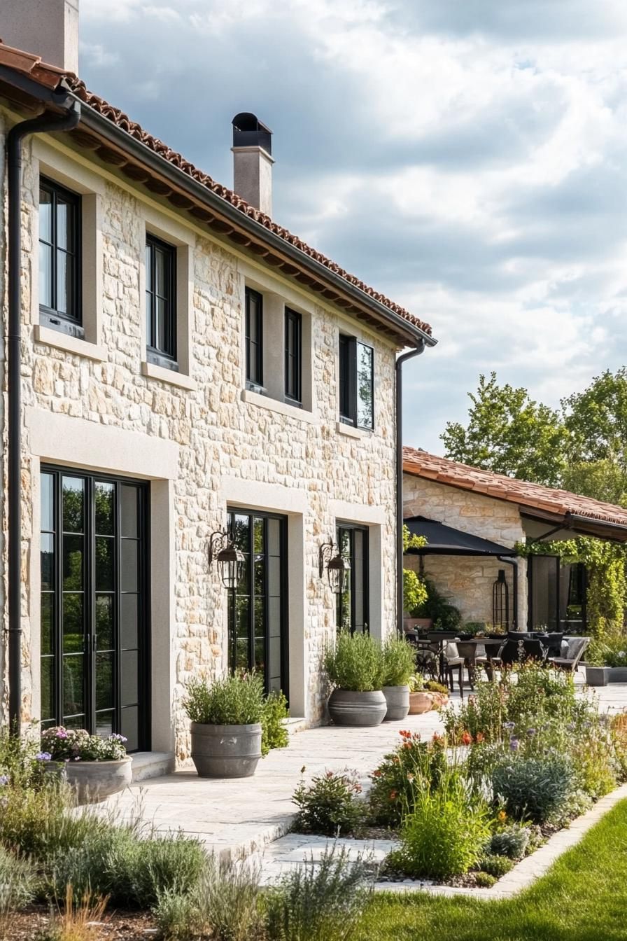 Natural Stone Combined With Smooth Stucco - photo 2
