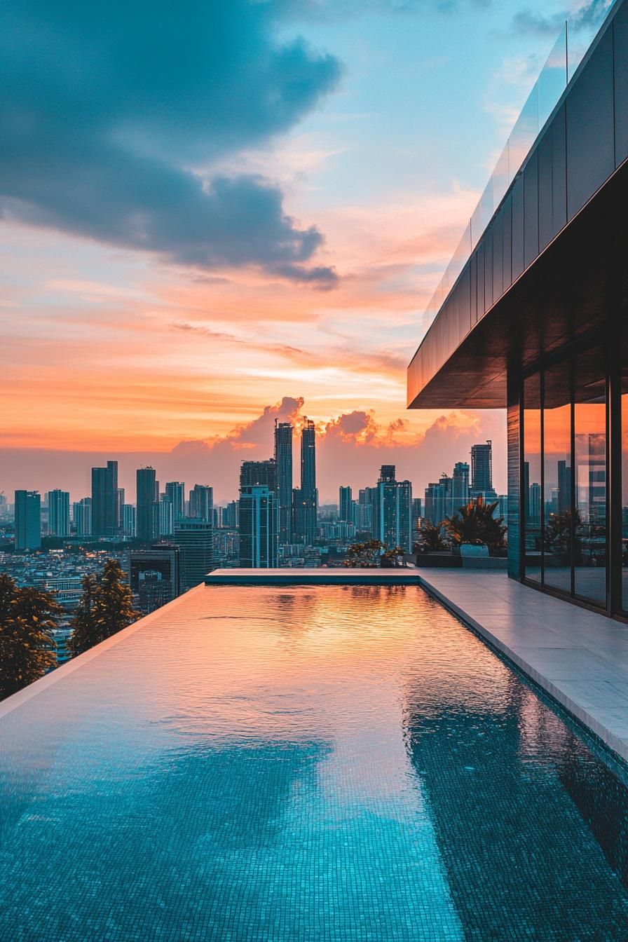 Infinity Pool With City Skyline Views - photo 3