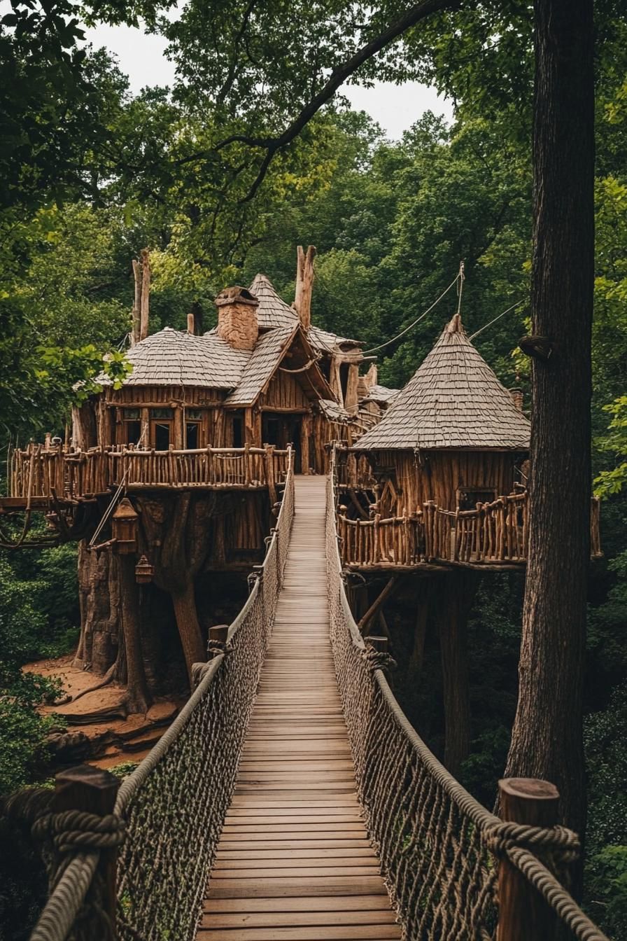 Treehouse Mansion With Rope Bridge Access - photo 2