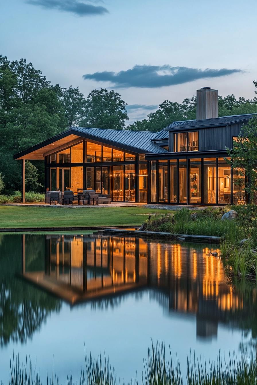 Glass Walls Facing a Private Pond - photo 4