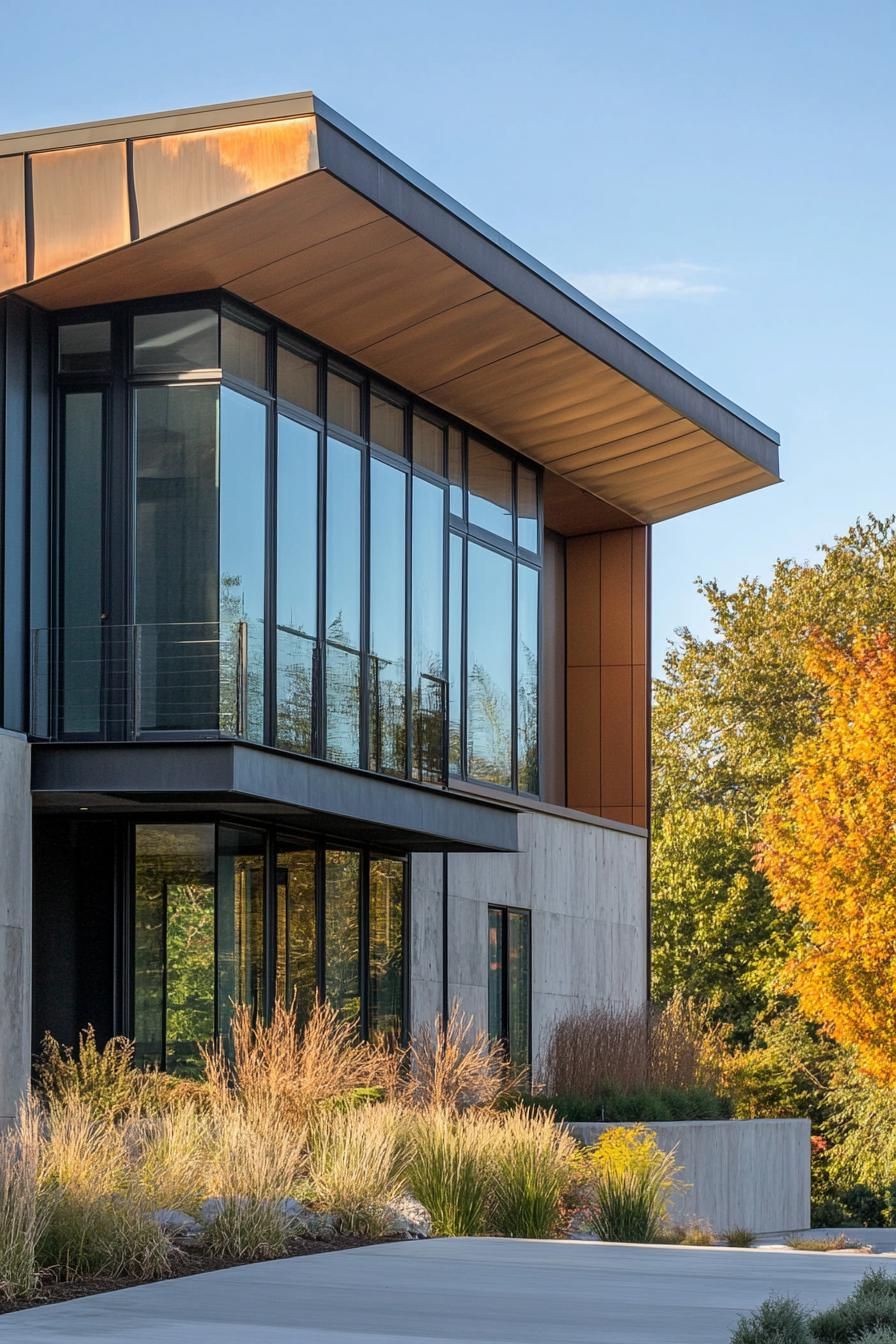 Bold Angular Zinc Roof Panels