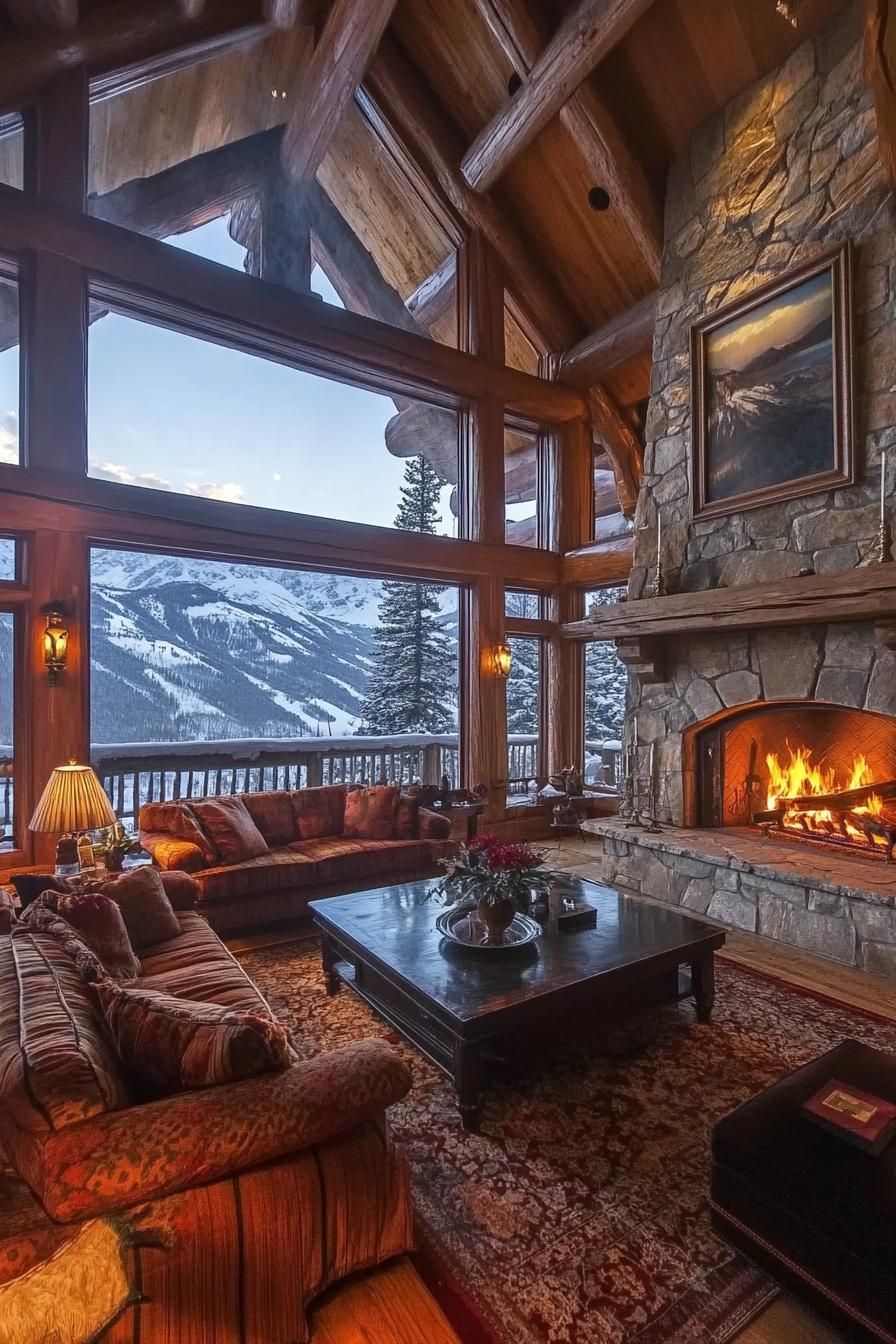 Luxury Mountain Lodge With Grand Stone Fireplace - photo 4