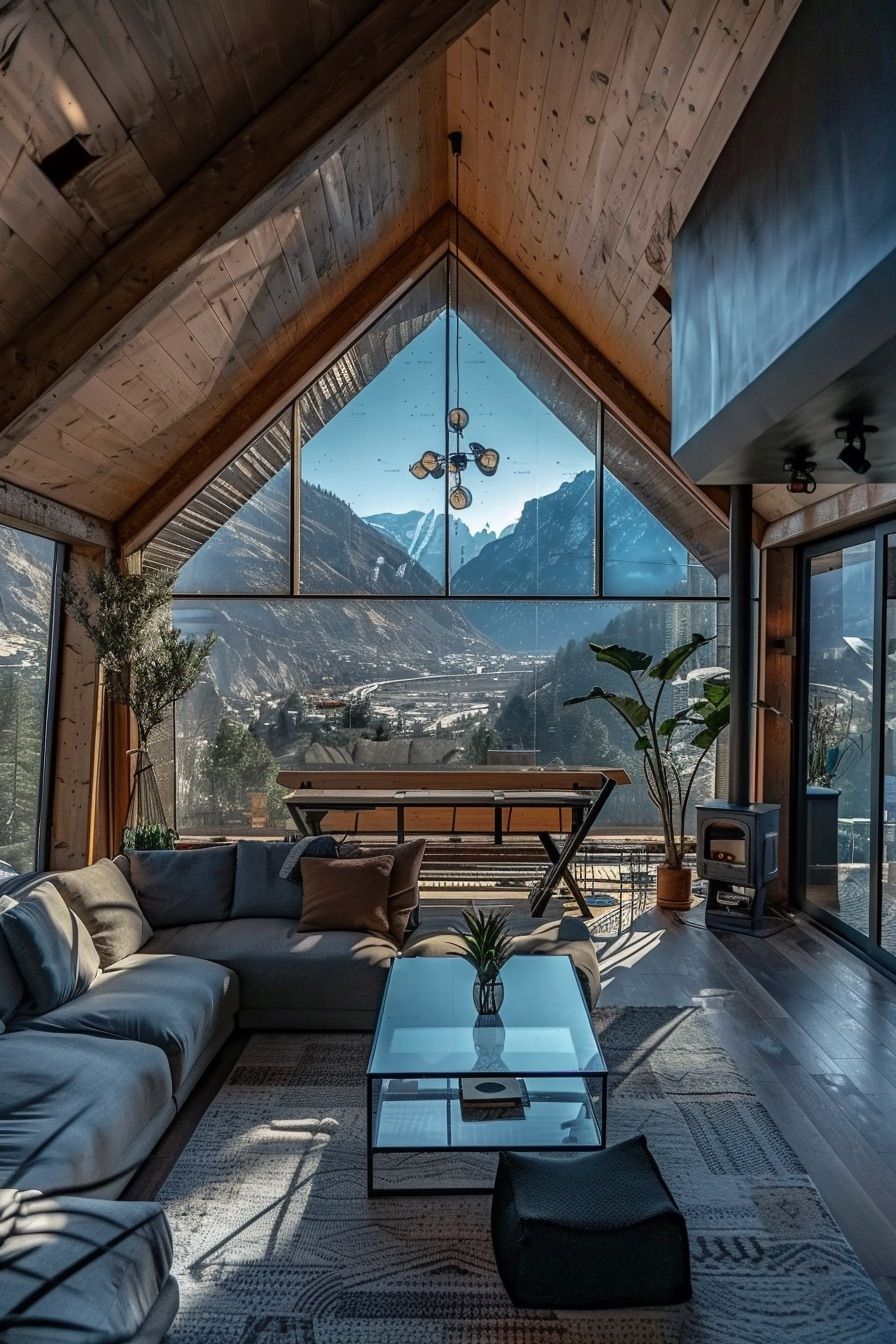 Split-Level Glass Loft Cabin