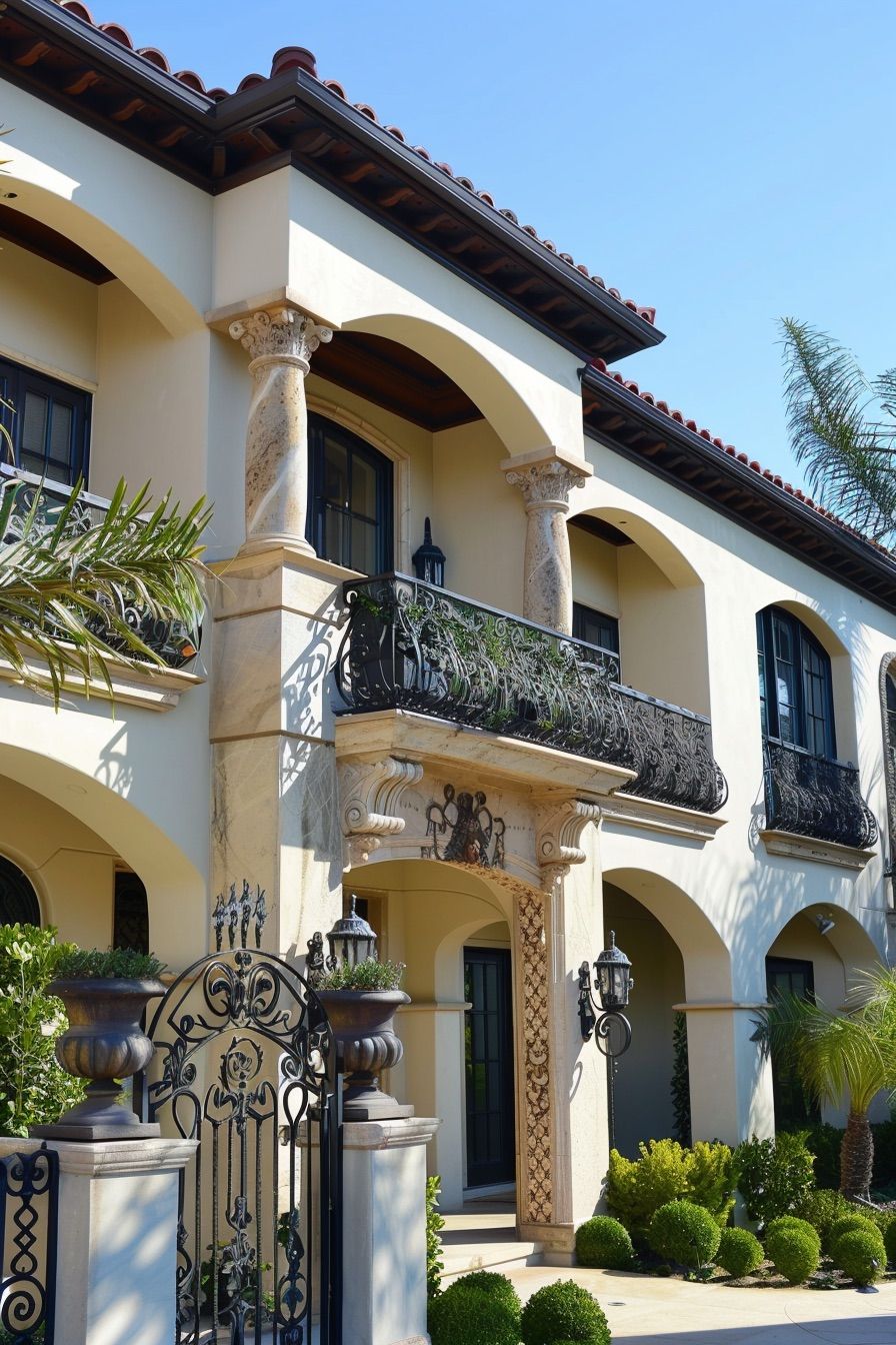 Balconies Featuring Ornate Wrought Iron Railings