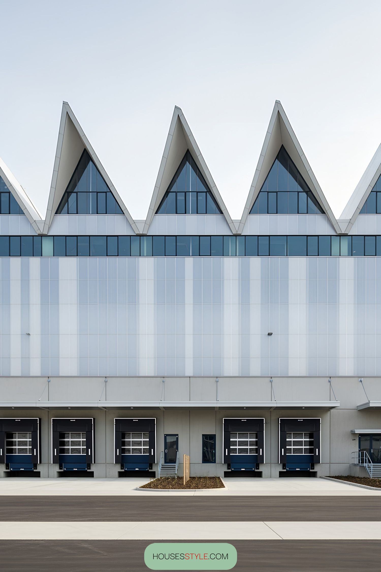 How Jagged Peak Rooflines Define This Facade