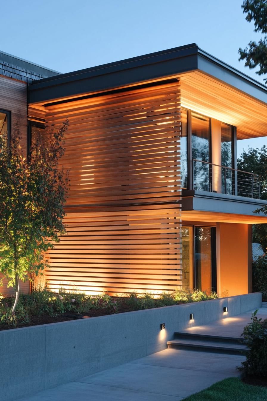 Wooden Slat Facades With Hidden Lighting - photo 4