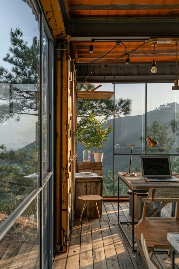 Shipping Container Office With Oversized Windows - photo 3