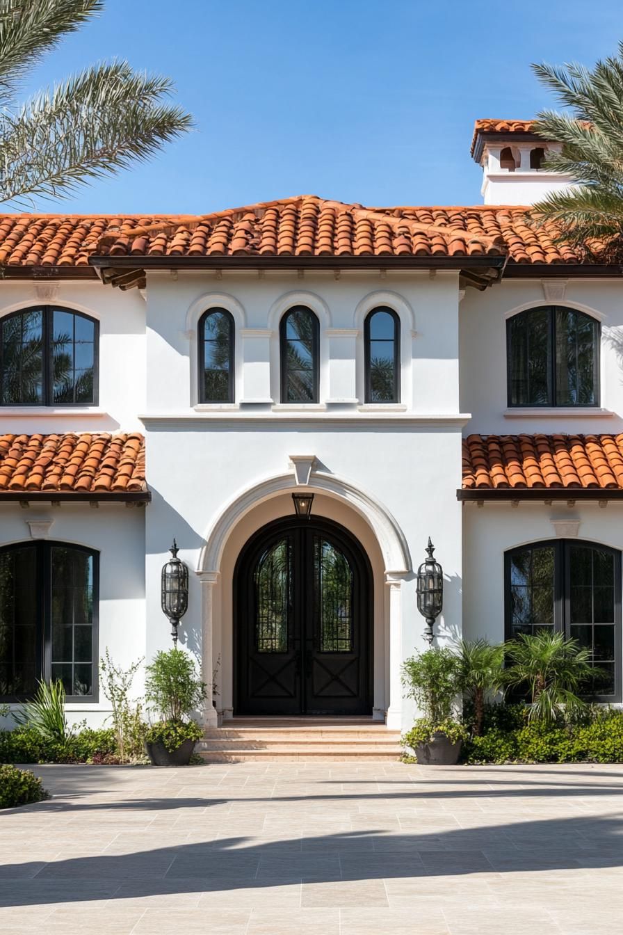 Red Barrel Tile Roofs With Decorative Finials