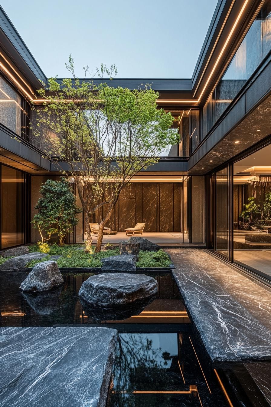 Modern Courtyard Villa for Zen Living
