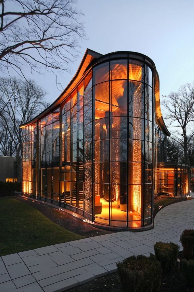 Curved Glass Facade Designs