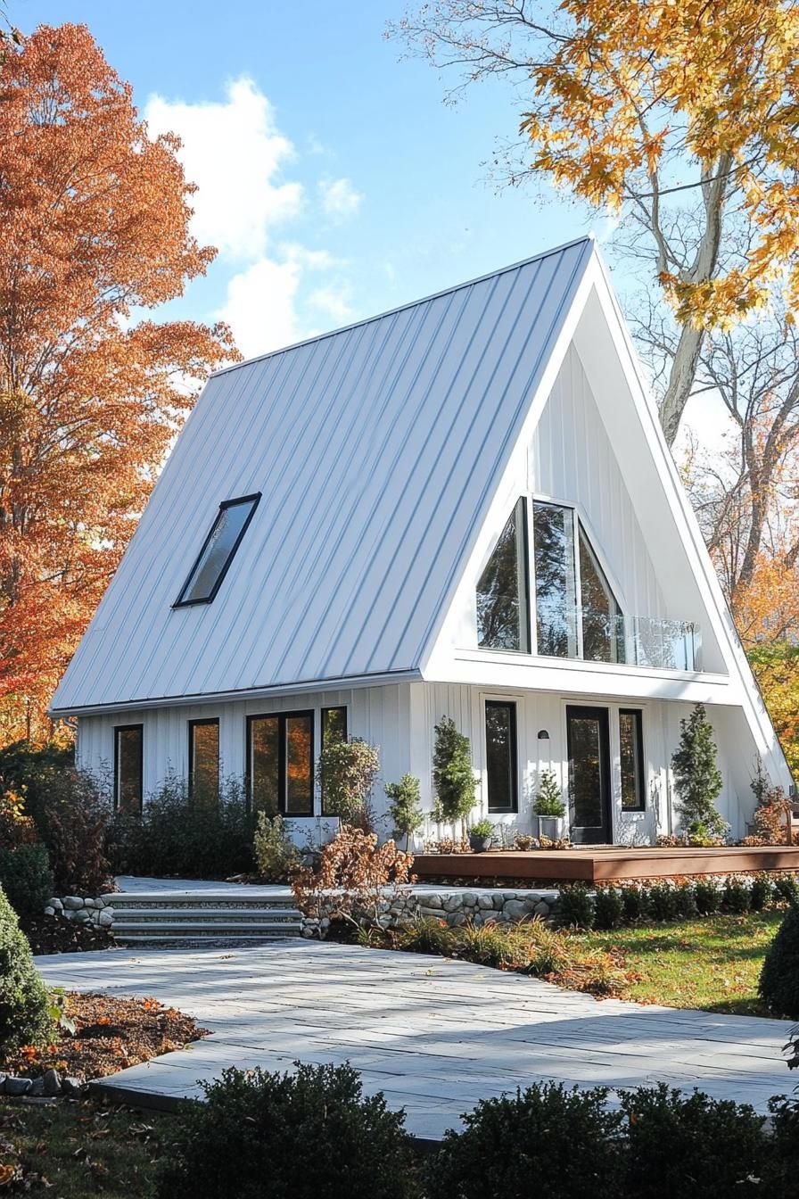 Autumn Colors Frame This Chic A-Frame House