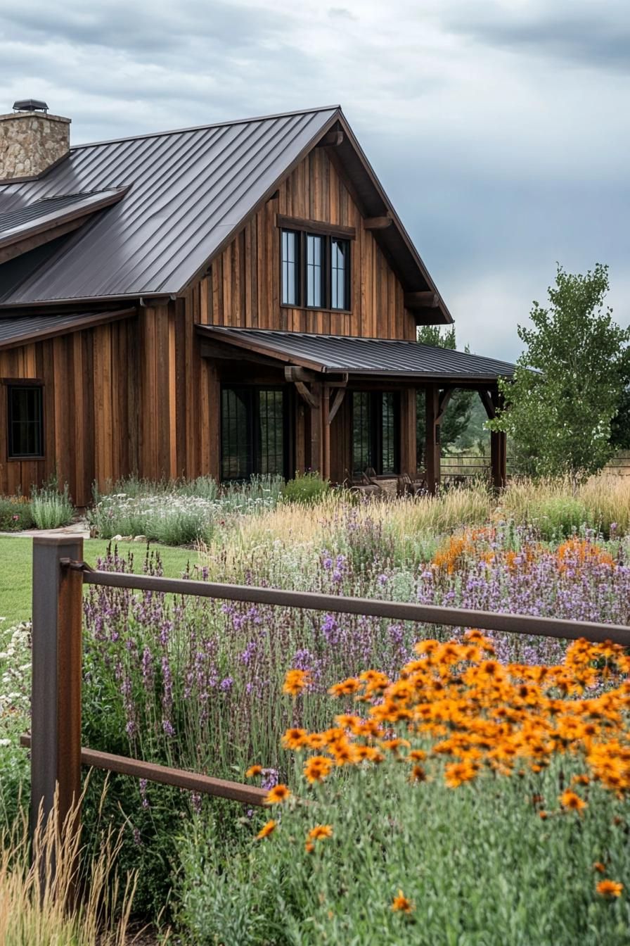 Rustic Timber Meets Modern Metal Roofing