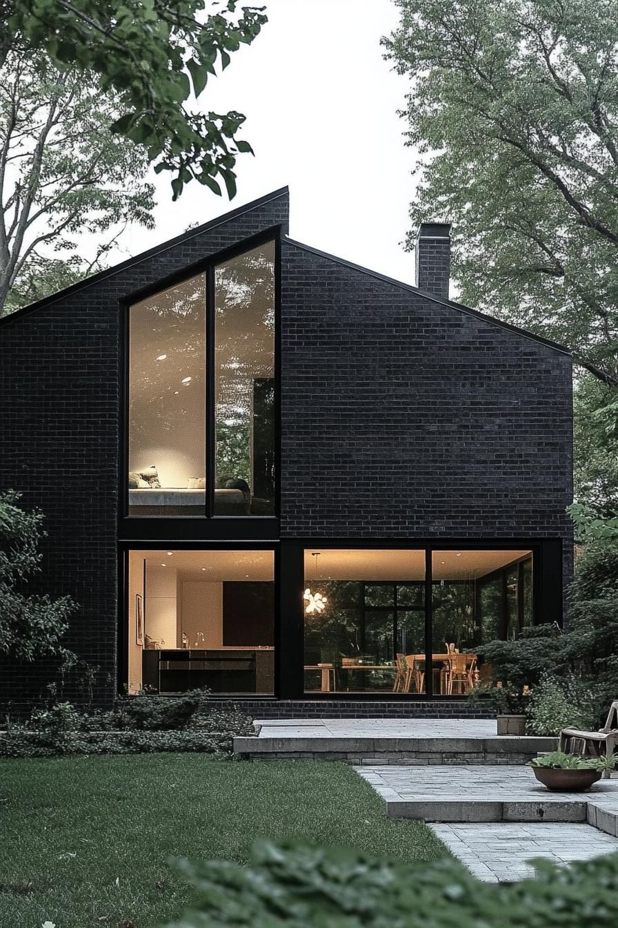 Jet-Black Brick With White Interior Walls - photo 3