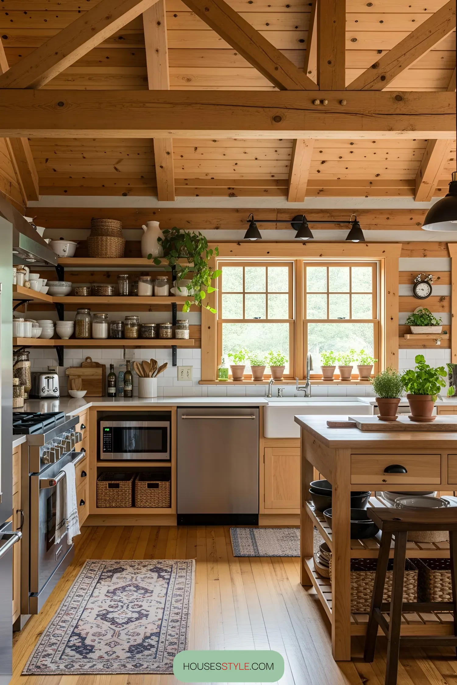 A Cozy Kitchen Built for Cabin Cooking