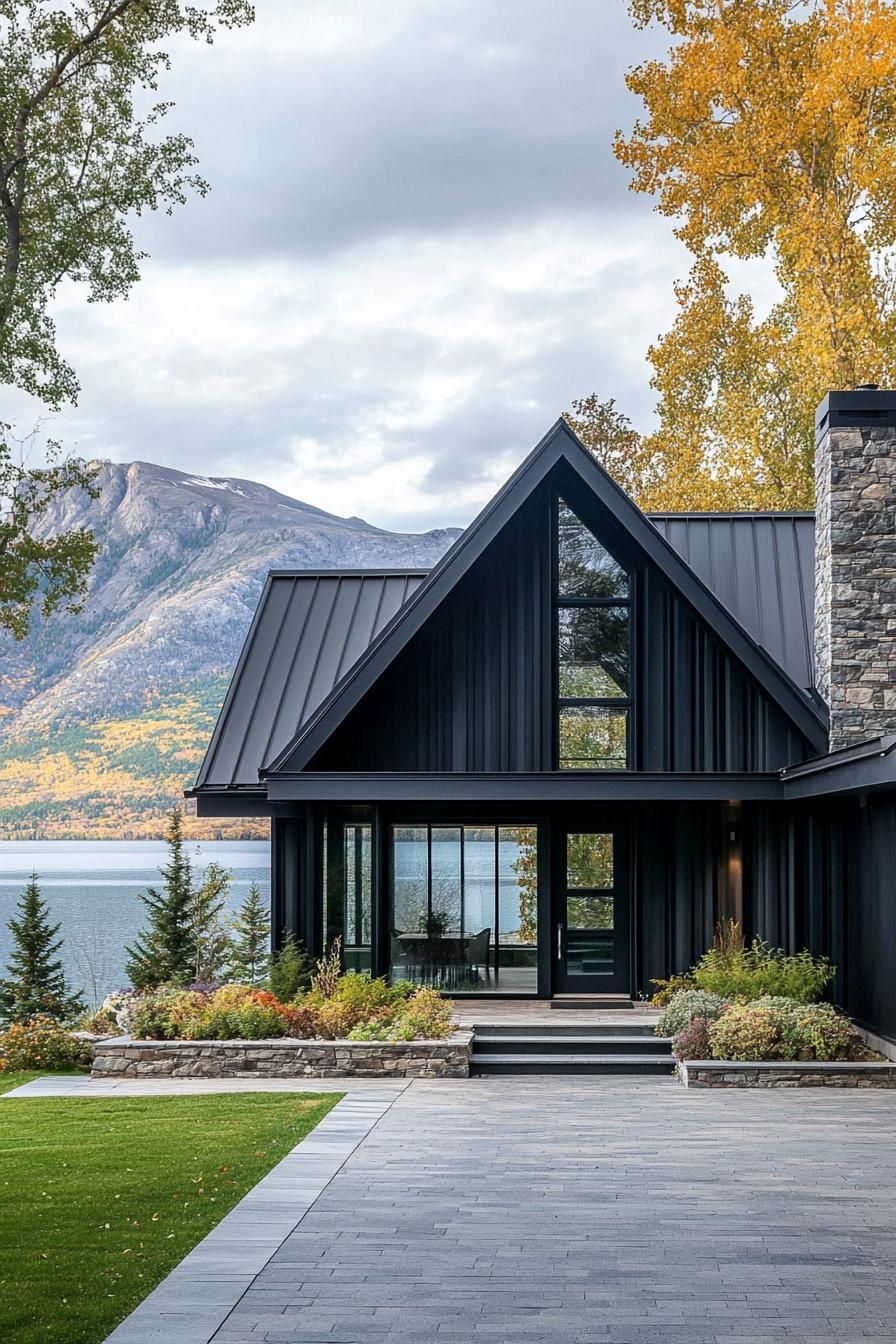 Blackened Cedar Siding With Steel and Glass - photo 3