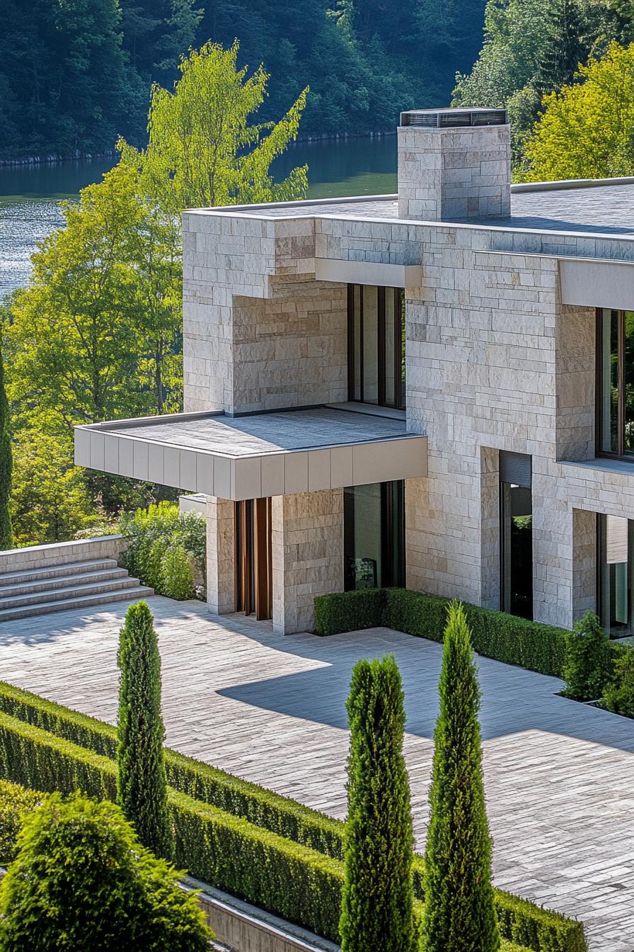 61) Lakeside Mansion, Modern Design