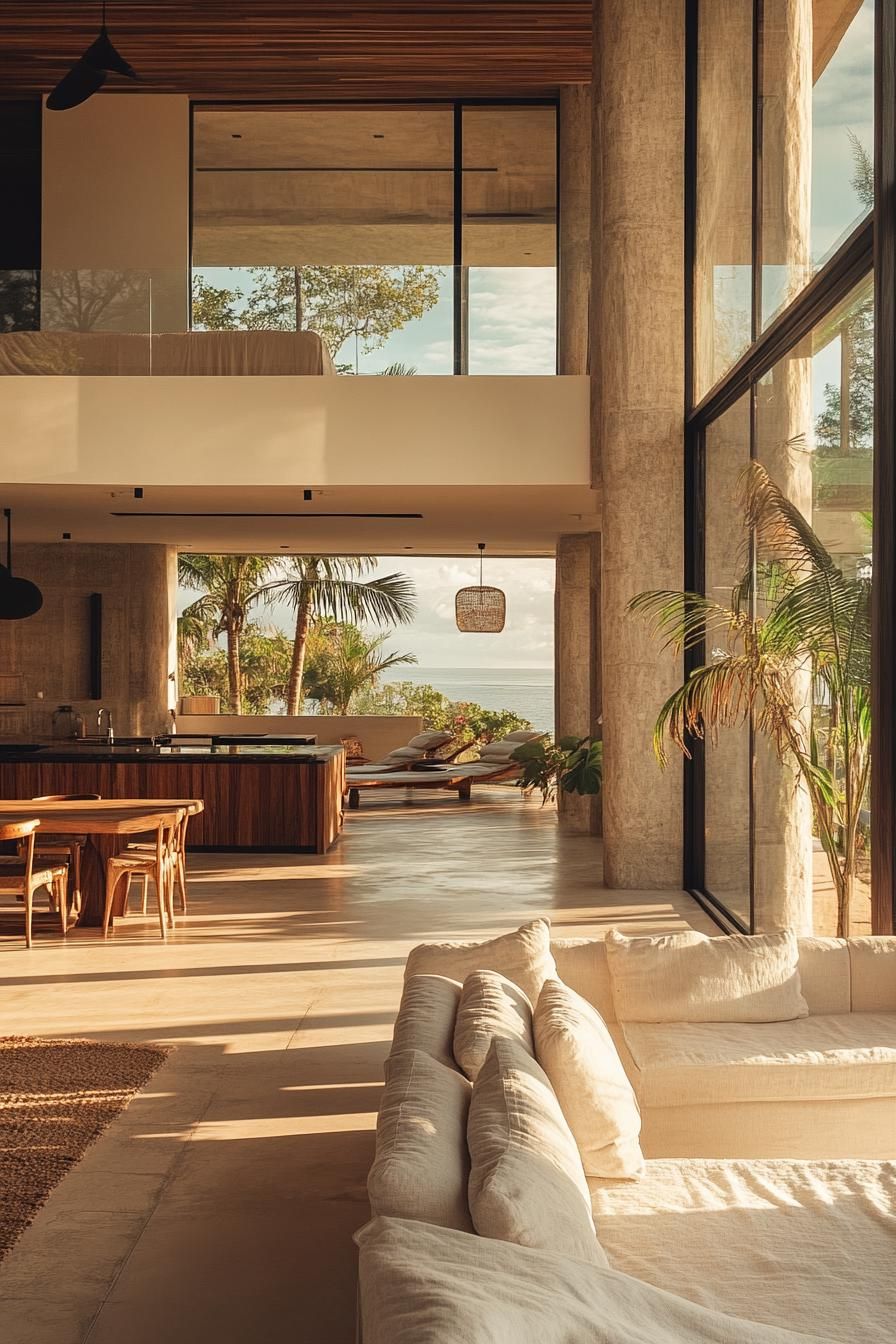 Minimalist Open-Plan Living Areas