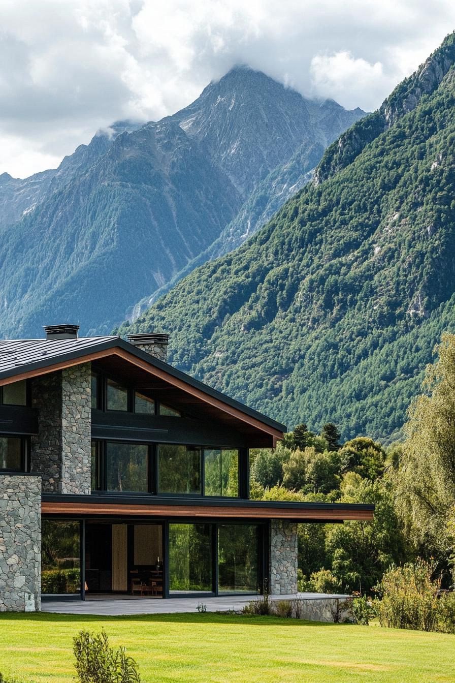 Stone Retreat With Sweeping Mountain Views