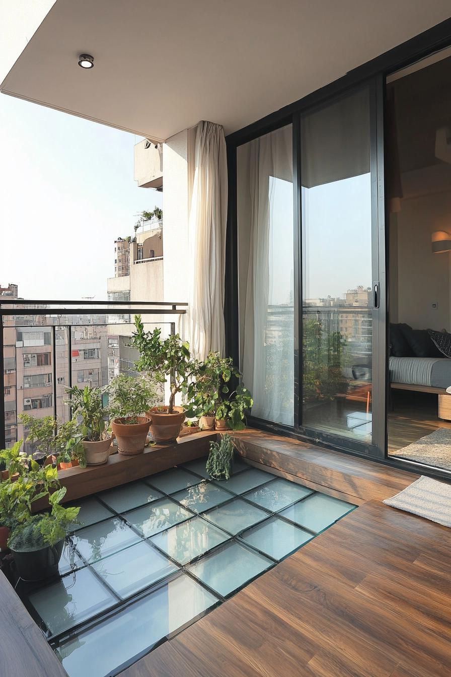 Floating Balcony With Glass Floor Tiles - photo 3