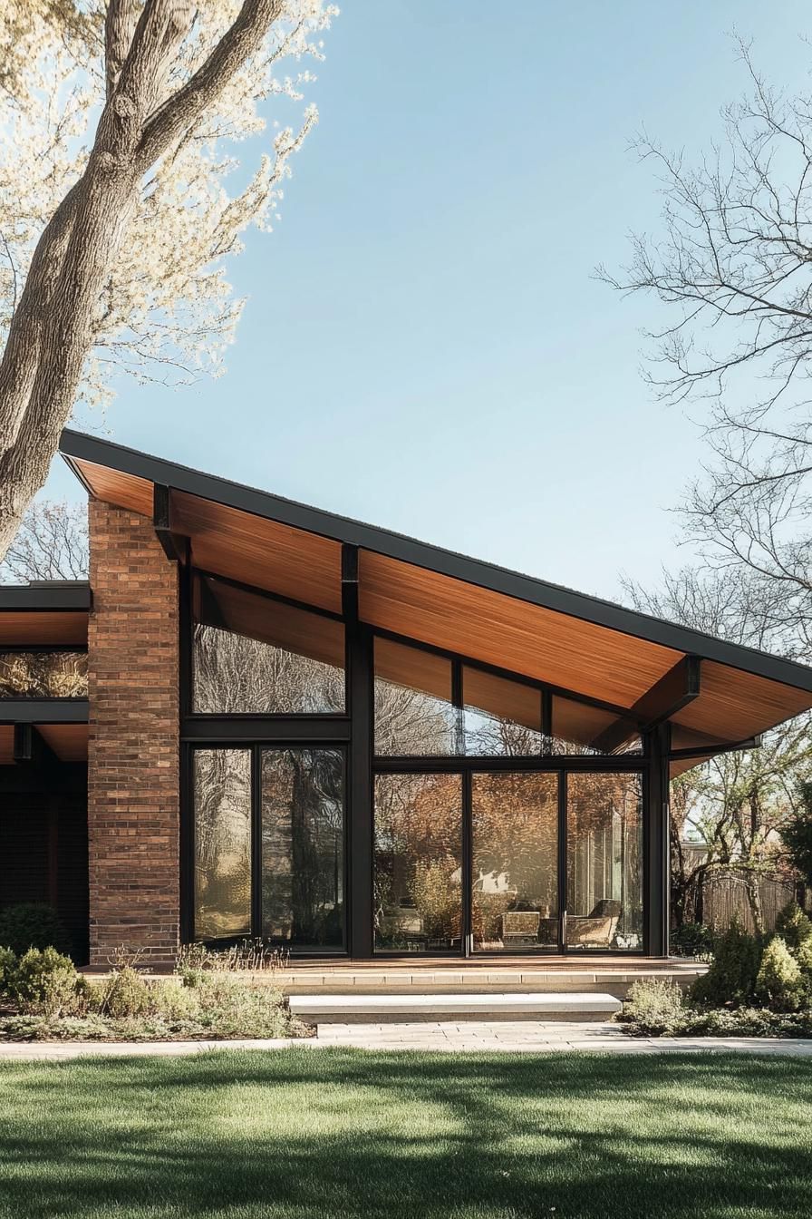 Flat Roofs Paired With Gabled, Shingled Sections