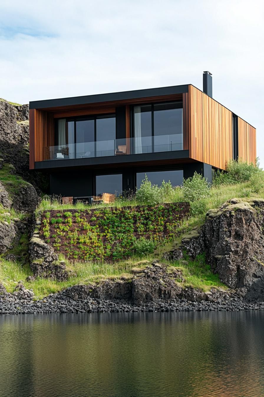 Timber Cladding Paired With Vertical Gardens