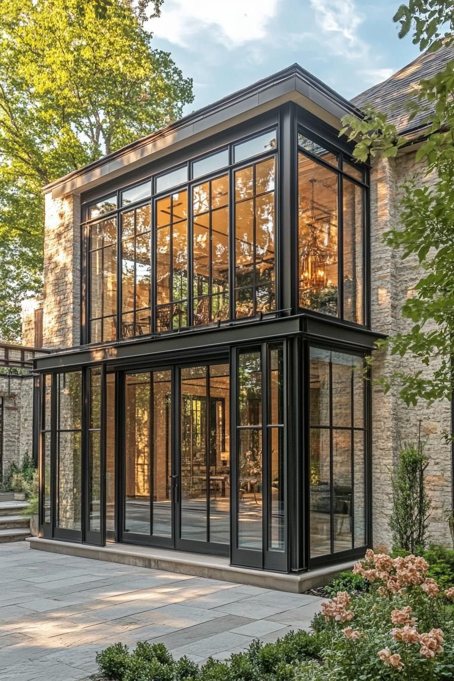 Sleek Glass Facades With Ornate Wrought Iron - photo 2
