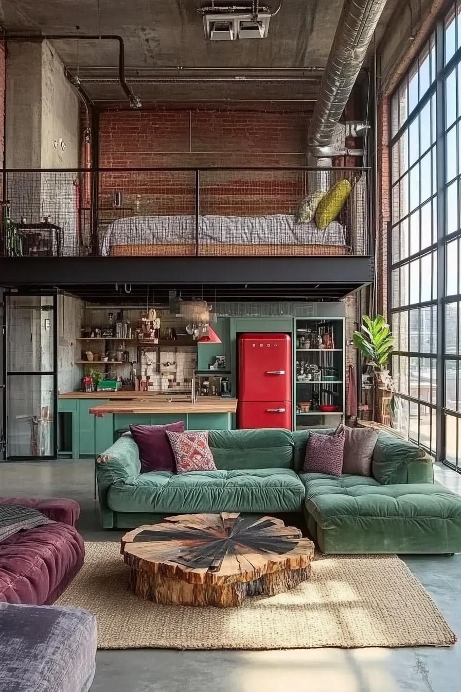 Pastel Accents in an Industrial Living Room - photo 2