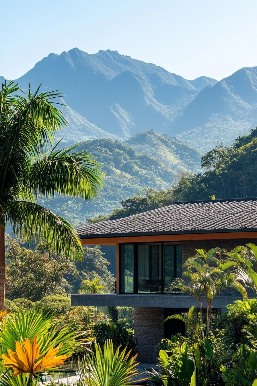 Sleek Home Overlooking the Mountains