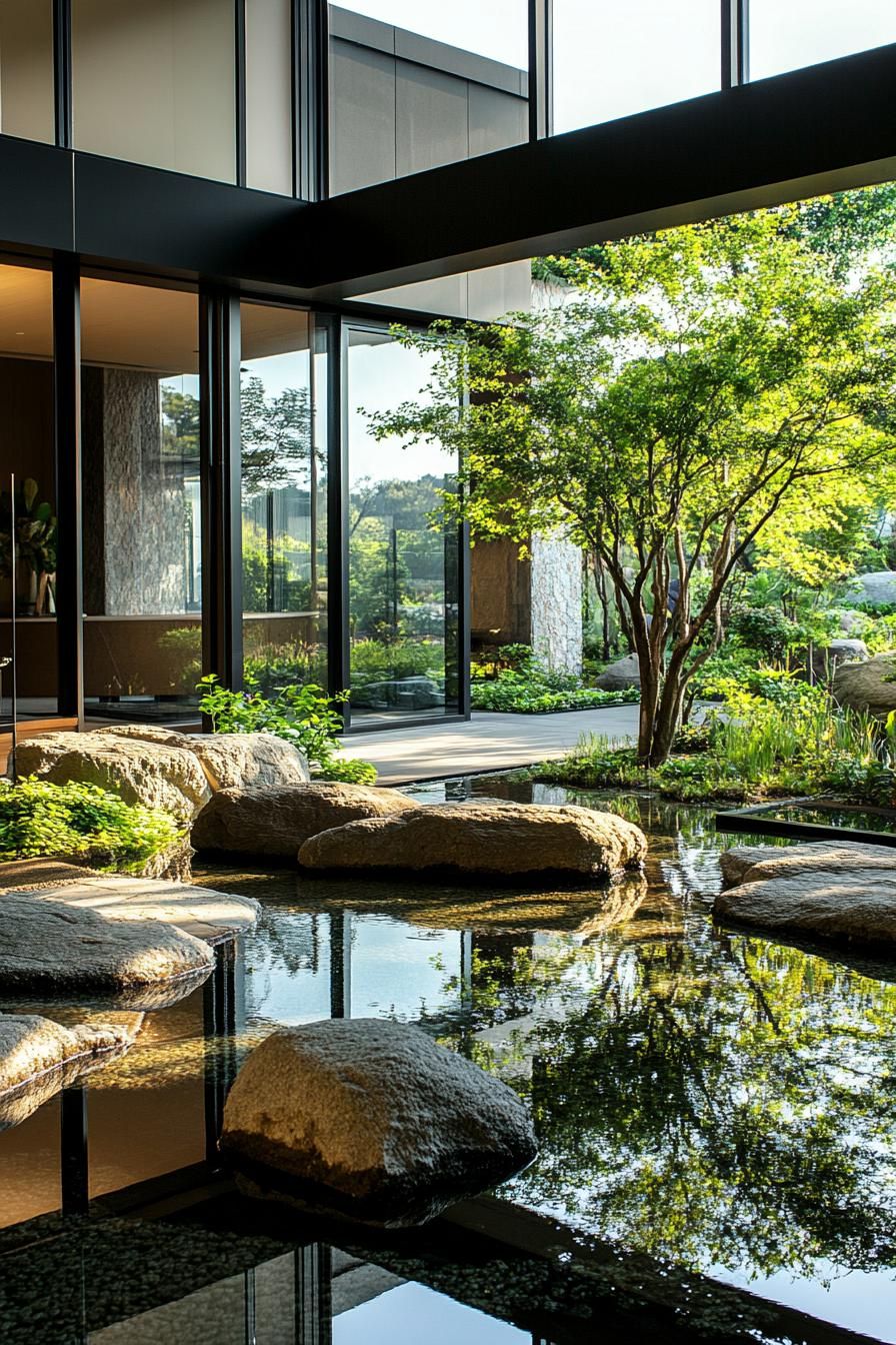 Living Room Zen Garden Design