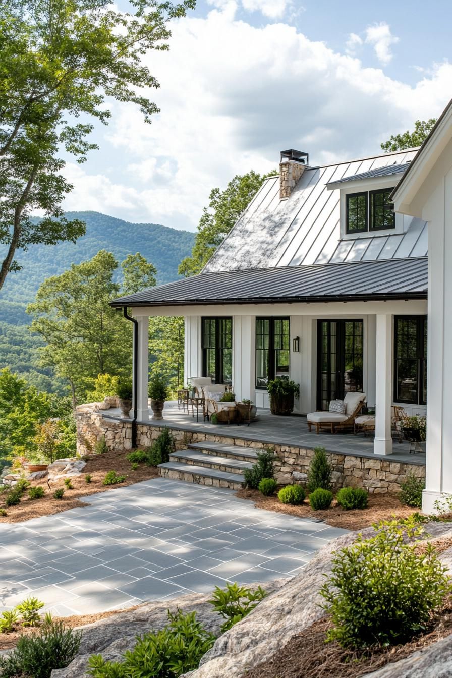 White Board and Batten with Open Porches